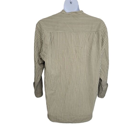 VINTAGE 90s J Peterman striped seersucker loose fit button up shirt XL - Picture 3 of 10